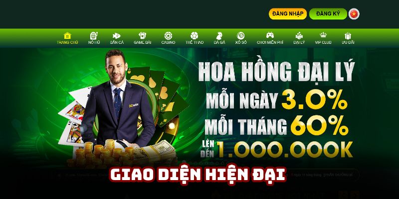 Giao diện sân chơi được đầu tư trực quan và chuyên nghiệp